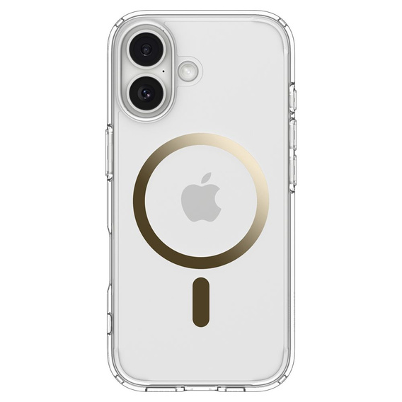 Spigen Чехол для iPhone 17, Ultra Hybrid MagSafe, прозрачный/золотой