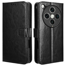 Откидной чехол для Oppo Find X8 Pro, Crazy Horse Wallet, чёрный