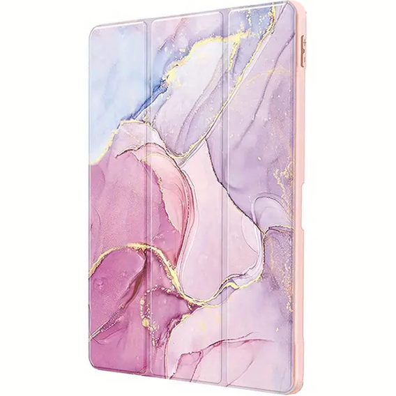 Чехол для iPad 10.9" 2022 (10 gen.), Smartcase Hybrid, с местом для стилуса, Marble розовый