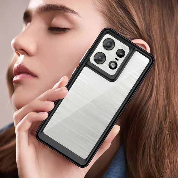 Чехол до Motorola Edge 50 Pro, Fusion Hybrid, чёрный