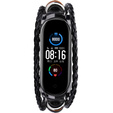Кожаный ремешок Retro для часов Xiaomi Mi Band 5/6 - Black