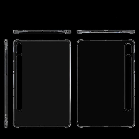 Чехол для Samsung Galaxy Tab S9, с держателем стилуса, силиконовый, прозрачный