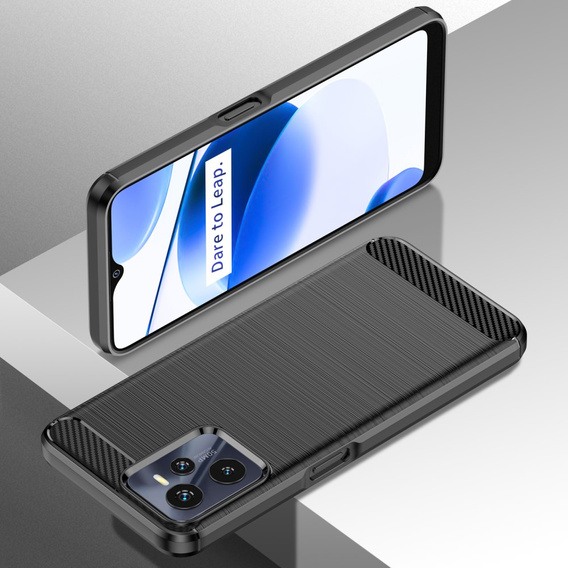 Чехол до Realme C35, Carbon, чёрный