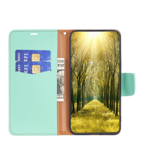Чохол-книжка для Xiaomi Redmi 12 4G, Wallet Litchi Magnet, зелений