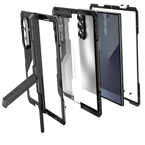 Броньований алюмінієвий чохол з підставкою та тримачем для стилуса для Samsung Galaxy Z Fold7 5G