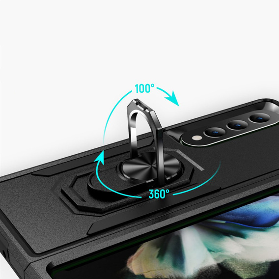 Бронированный Чехол до do Samsung Galaxy Z Fold 4 5G, Nox Case Ring, чёрный