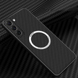 Чехол до Samsung Galaxy S21, Magsafe Slim Carbon, чёрный