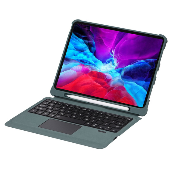 Чохол + клавіатура iPad Air 10.9 4 2020 / 5 2022, TouchPad Pen Slot, зелений