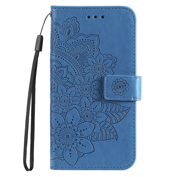 Откидной чехол для Xiaomi Redmi Note 12 4G, Mandala Flower, синий