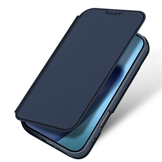 Чехол Dux Ducis для iPhone 17, Skin Pro, с клапаном, со слотом для карт, темно-синий