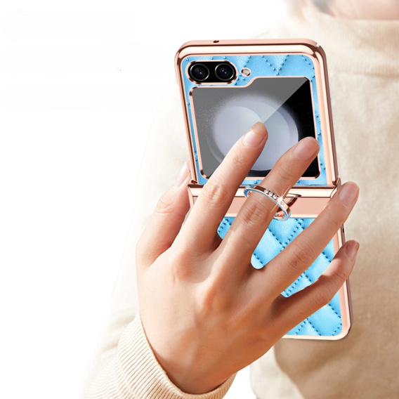 Чохол для Samsung Galaxy Z Flip5 5G, Electro Stitching, синій