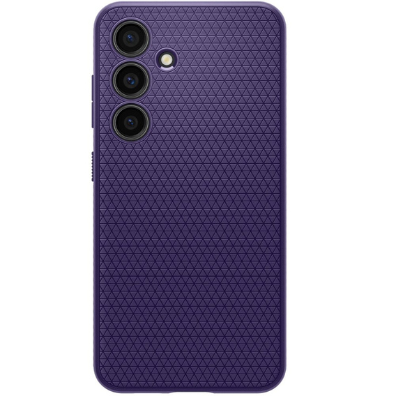 Чехол Spigen для Samsung Galaxy S24, Liquid Air, фиолетовый + закаленное стекло 9H