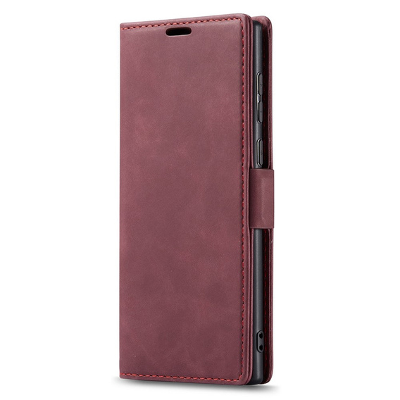 Чохол для Samsung Galaxy S23 Ultra, ERBORD Vintage, гаманець з клапаном, червоний