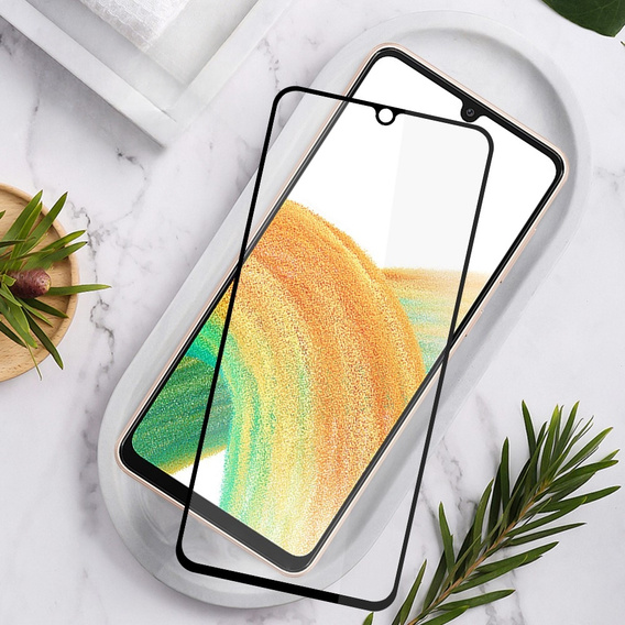 Закаленное стекло Amorus Full Glue для Samsung Galaxy A25 5G, черная рамка