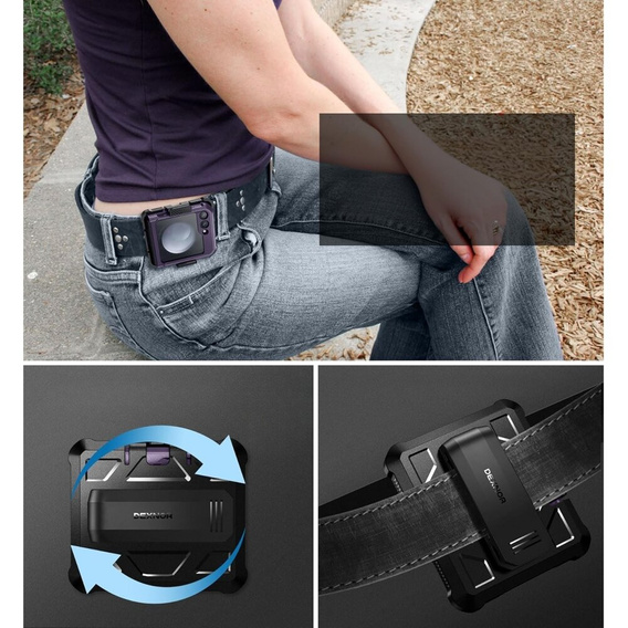 Броньований чохол для Samsung Galaxy Z Flip 5 5G, Dexnor Clip Holder, фіолетовий