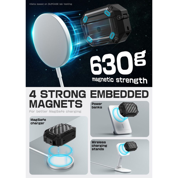 Защитный чехол Supcase Unicorn Beetle Pro MagSafe IP68 для Apple AirPods Pro 3