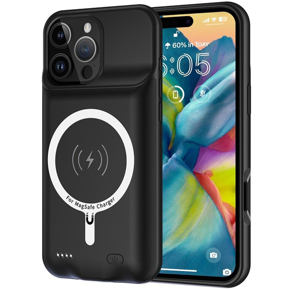 Чехол с батареей 7000mAh до iPhone 13 Pro Max, чёрный