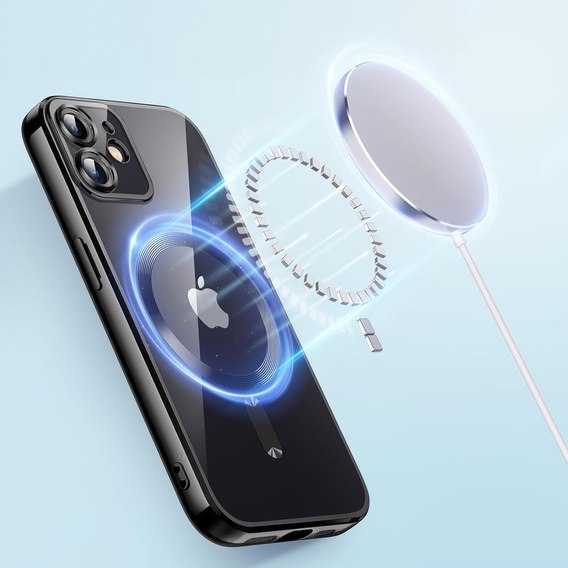 Чохол для iPhone 11, Electro MagSafe, чорний + Скло на екран