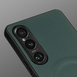 Чехол до Sony Xperia 1 VI, Leather Hybrid MagSafe, зелёный