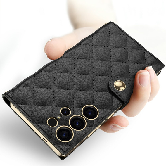 Флип-кейс для Samsung Galaxy S25 Ultra, GKK Mirror Wallet, чёрный