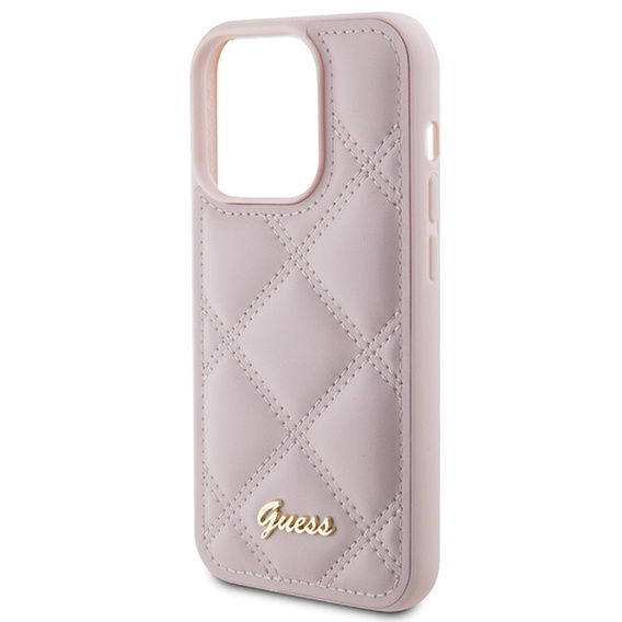 Чехол Guess Quilted Metal Logo для iPhone 15 Pro