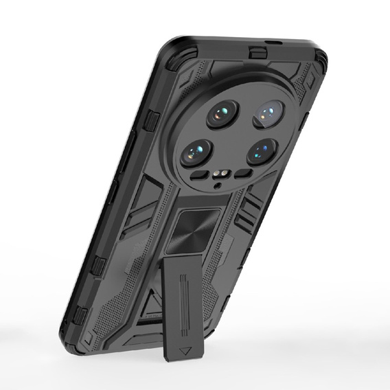Чехол для Xiaomi 14 Ultra, Military kickstand, чёрный