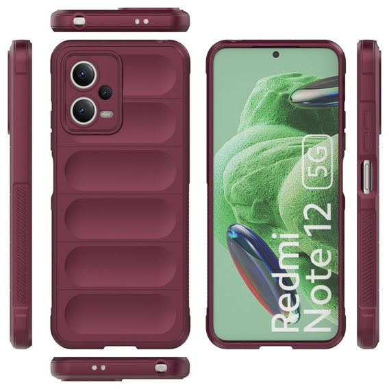 Чoхол до Xiaomi Redmi Note 12 5G / POCO X5 5G, Gaming Shockproof, бордовий