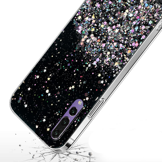 Чехол до Huawei P20 Pro, Glittery, чёрный