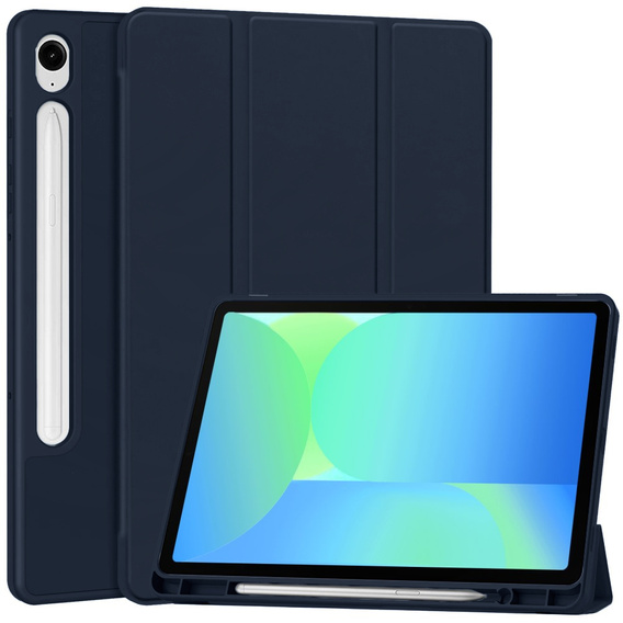 Чохол для Samsung Galaxy Tab S10 FE+ Plus, Smartcase з місцем для стилуса, темно-синій