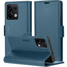 Чохол для Xiaomi Redmi Note 13 Pro 4G / Xiaomi Redmi Note 14S / Xiaomi Poco M6 Pro 4G, ERBORD Glossy Litchi, гаманець з клапаном, м'яти