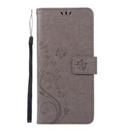 Чохол-книжка для Samsung Galaxy A51, Butterfly Flower, сірий