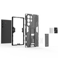 Чехол до Samsung Galaxy S23 Ultra, Military kickstand, чёрный