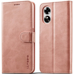 Чохол-книжка для Oppo A17, LC.IMEEKE, рожевий rose gold