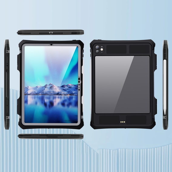 Водонепроницаемый чехол SHELLBOX IP68 для Apple iPad Pro 11" 5-го поколения 2024, чёрный