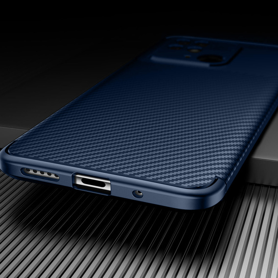 Чoхол до Xiaomi Redmi 10C, Carbon Gel, темно-синій 