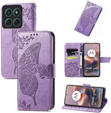 Откидной чехол для Motorola Moto G86 5G, Butterfly, фиолетовый