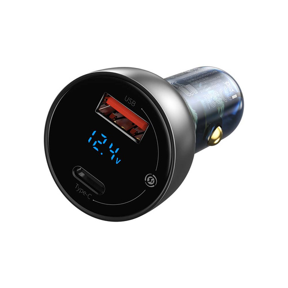 Baseus Автомобільний зарядний пристрій  2-Port USB i USB Type-C PD40W/QC3.0 - Grey