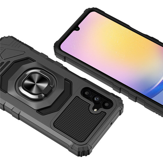Чехол для Samsung Galaxy A25, TechDefender, черный + стекло 9H
