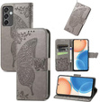Откидной чехол для Samsung Galaxy M55 5G, Butterfly, серый