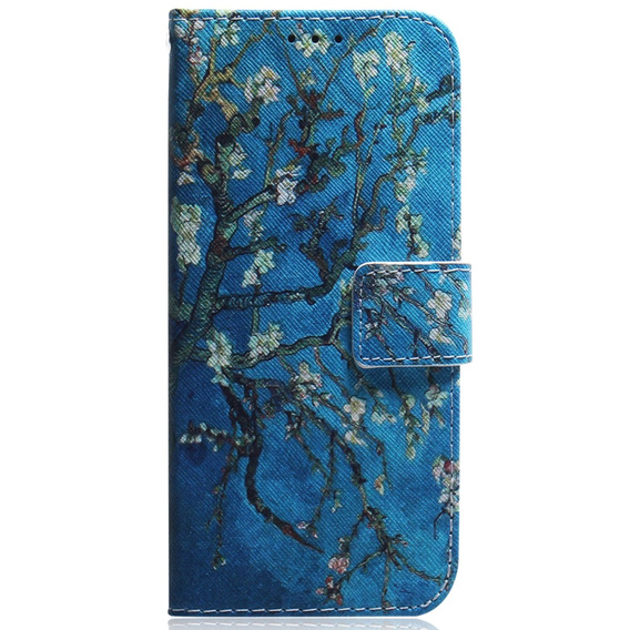 Откидной чехол для Oppo Reno8 T 4G, Wallet, sakura, синий