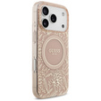 Чохол Guess IML Flowers Electroplated Allover With Beads Strap, для MagSafe, з ремінцем для iPhone 17 Pro