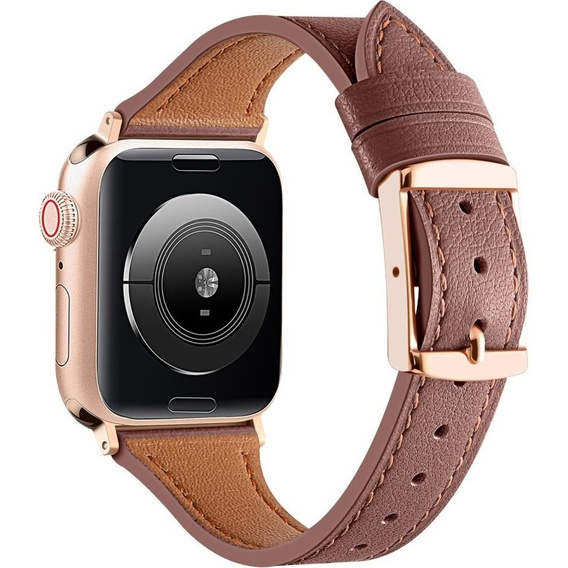 Кожаный ремешок для часов 1/2/3/4/5/6/7/8/SE/ULTRA 42/44/45/49mm, Brown