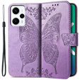 Чохол-книжка для Xiaomi Poco F5, Butterfly, фіолетовий