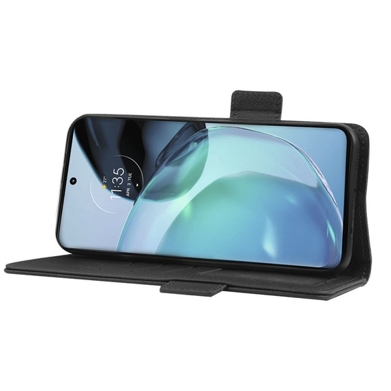 Чохол-книжка для Motorola Moto G72, Wallet Litchi Magnet, чорний