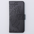 Откидной чехол для Motorola Moto G54 5G, Butterfly, чёрный