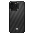 Чехол MagSafe Spigen для iPhone 15 Pro Max, Enzo Aramid, Carbon, Matte Black