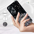 Чехол до Oppo A78 5G, Glittery, чёрный