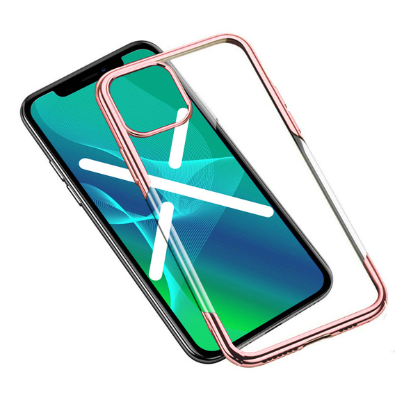 Чохол ERBORD TPU Frame для iPhone 13 Pro - Clear / Rose Gold