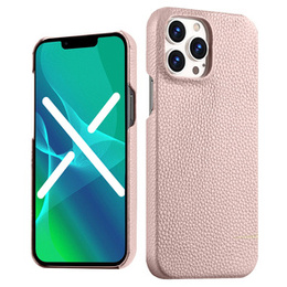 Чохол ERBORD для iPhone 13 Pro, Leather Grain, Pink