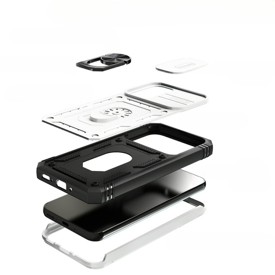 Чехол NOX Camera Slide Samsung Galaxy A54 5G, CamShield Slide, белый / черный